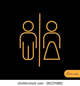 Line icon- WC