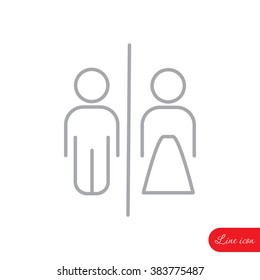 Line icon- WC