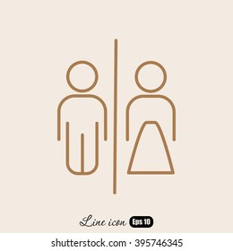 Line icon- WC