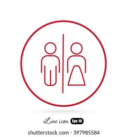 Line icon- WC