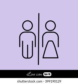 Line icon- WC