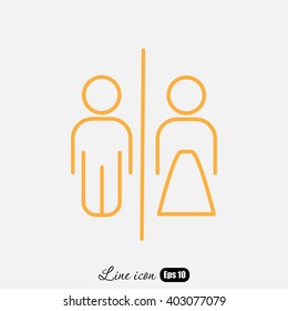 Line icon- WC