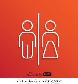Line icon- WC