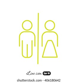 Line icon- WC