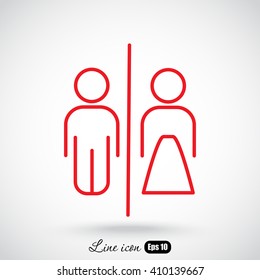 Line icon- WC