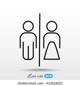 Line icon- WC