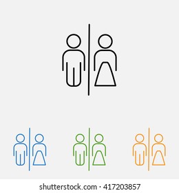 Line icon- WC