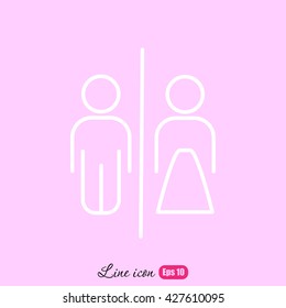 Line icon- WC