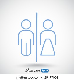 Line icon- WC