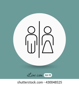 Line icon- WC