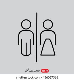 Line icon- WC