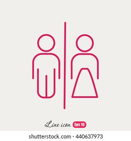 Line icon- WC