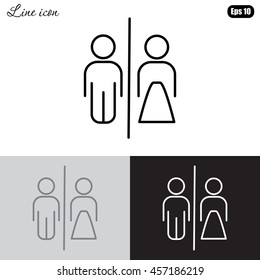 Line icon- WC