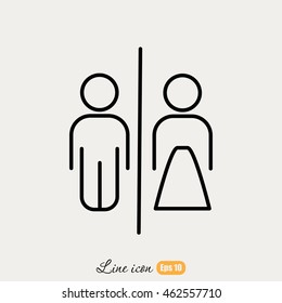 Line icon- WC