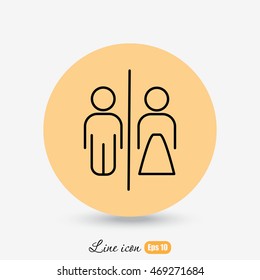 Line icon- WC