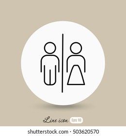 Line icon- WC