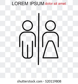 Line icon- WC