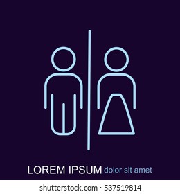 Line icon- WC