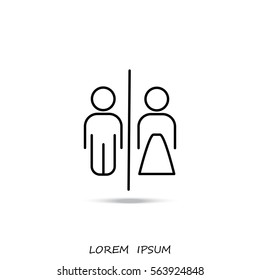 Line icon- WC