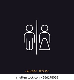 Line icon- WC