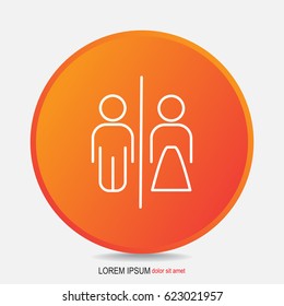 Line icon- WC