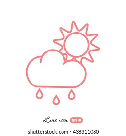 Line icon- weather