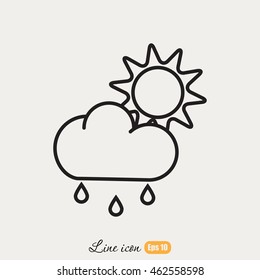 Line icon- weather