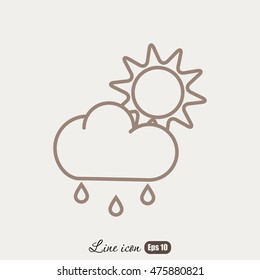 Line icon- weather