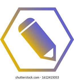 Line icon for web design  pencil