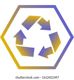 Line icon for web design recycle