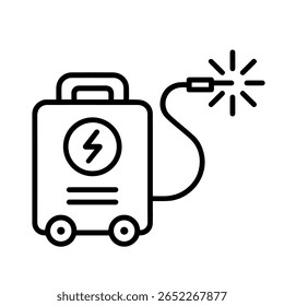 ícone de linha máquina de soldagem vetor no fundo branco
Ícone de linha de vetor no plano de fundo branco