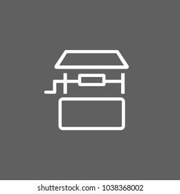 Line icon of well. Drinking water, thirst, countryside. Water concept. Can be used for topics like environment, agriculture, water supply