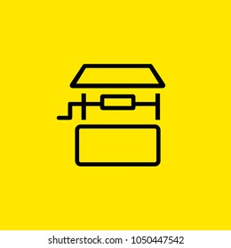 Line icon of well. Drinking water, thirst, countryside. Water concept. Can be used for topics like environment, agriculture, water supply