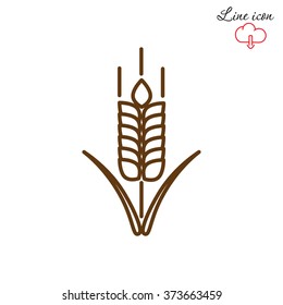 Line icon- wheat 