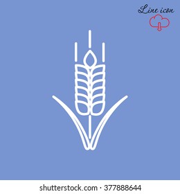 Line icon- wheat 