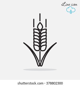 Line icon- wheat 