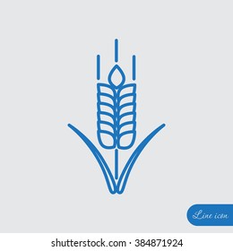 Line icon- wheat 