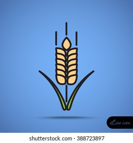 Line icon- wheat 