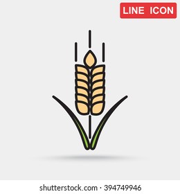 Line icon- wheat 