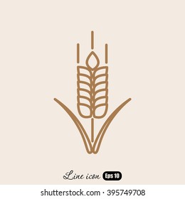 Line icon- wheat 