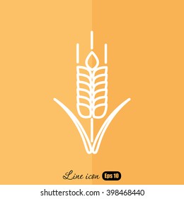 Line icon- wheat 