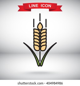 Line icon- wheat 