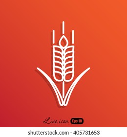 Line icon- wheat 