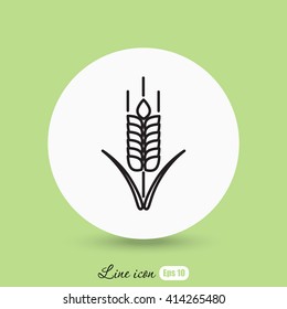 Line icon- wheat 