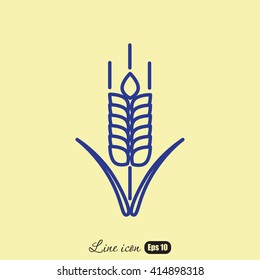 Line icon- wheat 