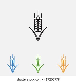 Line icon- wheat 
