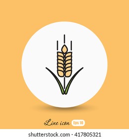 Line icon- wheat 