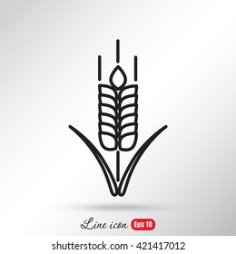 Line icon- wheat 