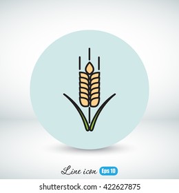 Line icon- wheat 