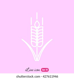 Line icon- wheat 